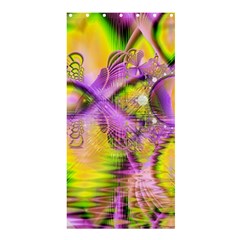 Golden Violet Crystal Heart Of Fire, Abstract Shower Curtain 36  X 72  (stall) by DianeClancy