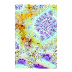 Golden Violet Sea Shells, Abstract Ocean Shower Curtain 48  X 72  (small)  by DianeClancy