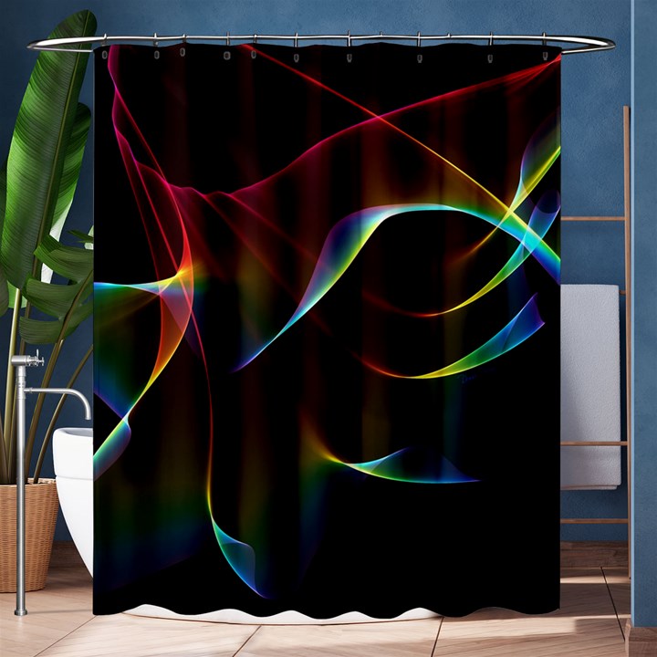 Imagine, Through The Abstract Rainbow Veil Shower Curtain 60  x 72  (Medium) 