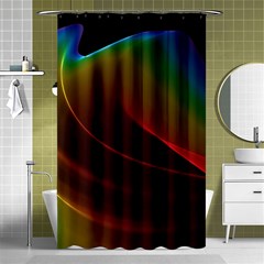 Liquid Rainbow, Abstract Wave Of Cosmic Energy  Shower Curtain 48  X 72  (small) 