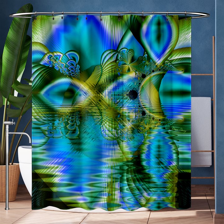 Mystical Spring, Abstract Crystal Renewal Shower Curtain 60  x 72  (Medium) 