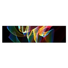 Northern Lights, Abstract Rainbow Aurora Satin Scarf (oblong)