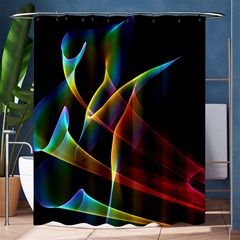 Peacock Symphony, Abstract Rainbow Music Shower Curtain 60  X 72  (medium) 