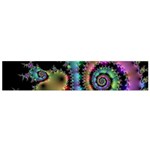 Satin Rainbow, Spiral Curves Through the Cosmos Flano Scarf (Small) Back