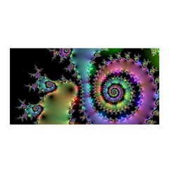 Satin Rainbow, Spiral Curves Through The Cosmos Satin Wrap by DianeClancy