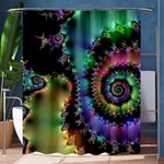 Satin Rainbow, Spiral Curves Through the Cosmos Shower Curtain 60  x 72  (Medium)  60 x72  Curtain