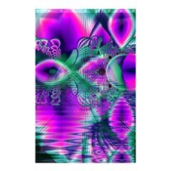  Teal Violet Crystal Palace, Abstract Cosmic Heart Shower Curtain 48  X 72  (small)  by DianeClancy