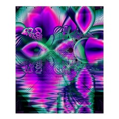  Teal Violet Crystal Palace, Abstract Cosmic Heart Shower Curtain 60  X 72  (medium)  by DianeClancy