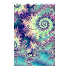 Violet Teal Sea Shells, Abstract Underwater Forest (purple Sea Horse, Abstract Ocean Waves  Shower Curtain 48  X 72  (small)  by DianeClancy