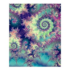 Violet Teal Sea Shells, Abstract Underwater Forest (purple Sea Horse, Abstract Ocean Waves  Shower Curtain 60  X 72  (medium)  by DianeClancy