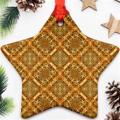 Luxury Check Ornate Pattern Ornament (star)  by dflcprints