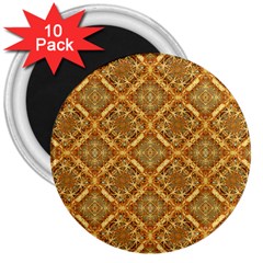 Luxury Check Ornate Pattern 3  Magnets (10 Pack)  by dflcprints