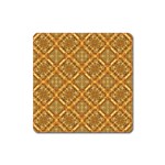 Luxury Check Ornate Pattern Square Magnet Front