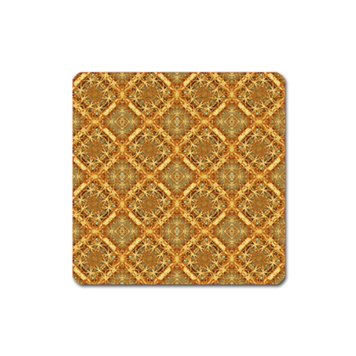 Luxury Check Ornate Pattern Square Magnet