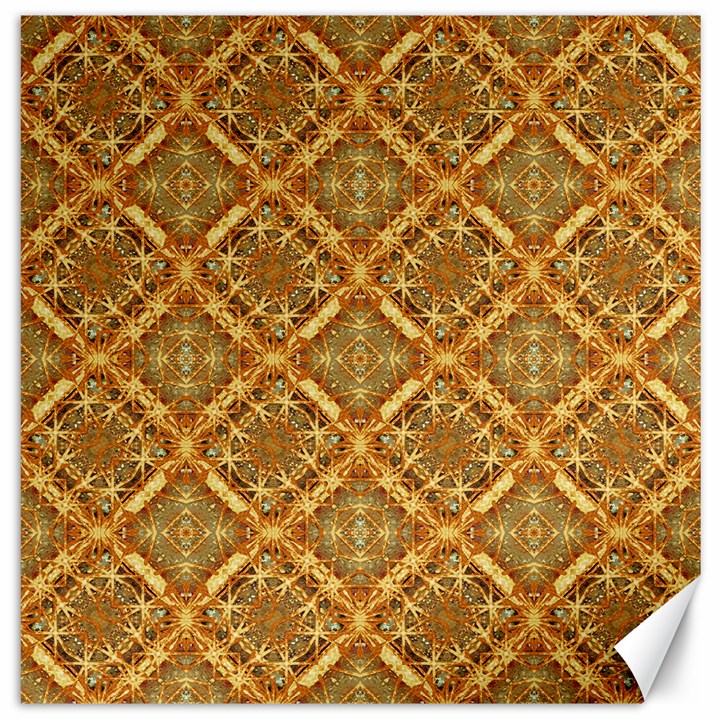 Luxury Check Ornate Pattern Canvas 16  x 16  