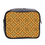 Luxury Check Ornate Pattern Mini Toiletries Bag 2-Side Back