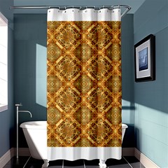 Luxury Check Ornate Pattern Shower Curtain 36  X 72  (stall) 