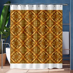 Luxury Check Ornate Pattern Shower Curtain 60  X 72  (medium) 