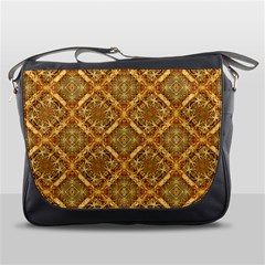 Luxury Check Ornate Pattern Messenger Bags by dflcprints