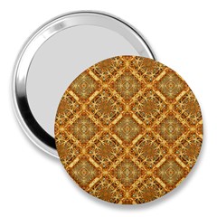 Luxury Check Ornate Pattern 3  Handbag Mirrors by dflcprints