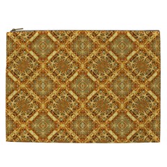 Luxury Check Ornate Pattern Cosmetic Bag (xxl)  by dflcprints