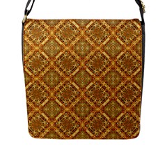 Luxury Check Ornate Pattern Flap Messenger Bag (l)  by dflcprints