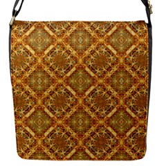 Luxury Check Ornate Pattern Flap Messenger Bag (s) by dflcprints