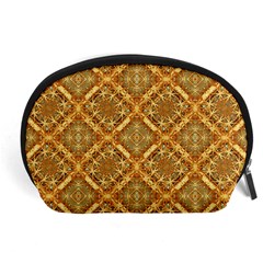 Luxury Check Ornate Pattern Accessory Pouches (large)  by dflcprints