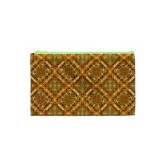 Luxury Check Ornate Pattern Cosmetic Bag (xs) by dflcprints