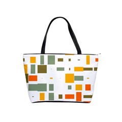 Rectangles And Squares In Retro Colors  Classic Shoulder Handbag by LalyLauraFLM