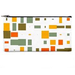 Rectangles And Squares In Retro Colors  	pencil Case by LalyLauraFLM