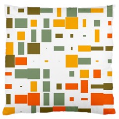 Rectangles And Squares In Retro Colors  	large Flano Cushion Case (two Sides)