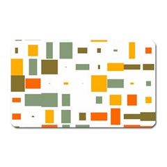 Rectangles And Squares In Retro Colors  			magnet (rectangular) by LalyLauraFLM