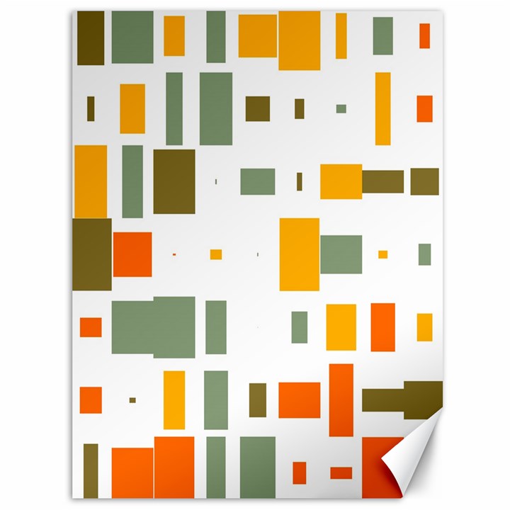 Rectangles and squares in retro colors  			Canvas 36  x 48 