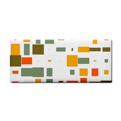 Rectangles And Squares In Retro Colors  			hand Towel by LalyLauraFLM