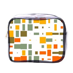 Rectangles And Squares In Retro Colors  			mini Toiletries Bag (one Side) by LalyLauraFLM