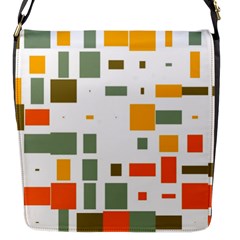 Rectangles And Squares In Retro Colors  			flap Closure Messenger Bag (s) by LalyLauraFLM