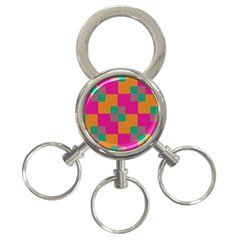 Squares    			3-ring Key Chain by LalyLauraFLM