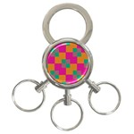 Squares    			3-Ring Key Chain Front