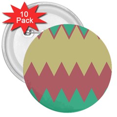 Retro Chevrons     			3  Button (10 Pack)