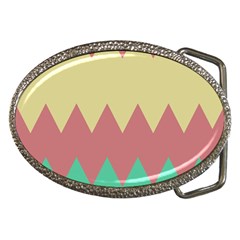 Retro Chevrons     			belt Buckle