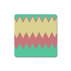 Retro Chevrons     			magnet (square) by LalyLauraFLM