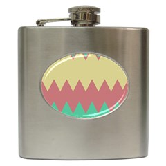 Retro Chevrons     			hip Flask (6 Oz) by LalyLauraFLM