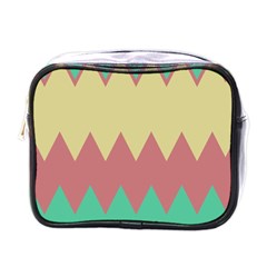 Retro Chevrons     			mini Toiletries Bag (one Side) by LalyLauraFLM