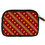 Distorted stripes and rectangles pattern      	Digital Camera Leather Case Back