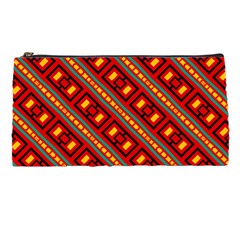 Distorted Stripes And Rectangles Pattern      	pencil Case by LalyLauraFLM