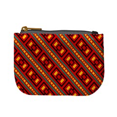 Distorted Stripes And Rectangles Pattern      	mini Coin Purse by LalyLauraFLM