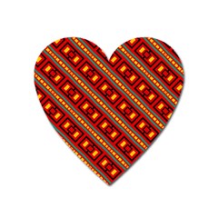 Distorted Stripes And Rectangles Pattern      			magnet (heart) by LalyLauraFLM