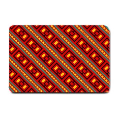 Distorted Stripes And Rectangles Pattern      			small Doormat by LalyLauraFLM