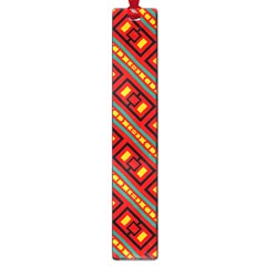 Distorted Stripes And Rectangles Pattern      			large Book Mark by LalyLauraFLM